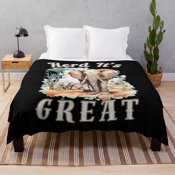 Item preview, Herd It’s Great. elephant quote designed and sold by ElephantVibes.