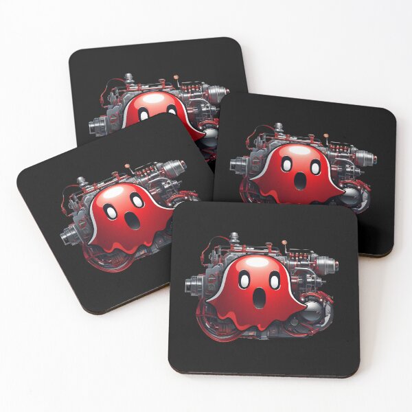Item preview, Luminous Smile: Charm of the Mechanical Red Ghost designed and sold by Artedig.