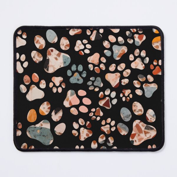 Item preview, Multicolor Terrazzo Texture Dog Paw Seamless Pattern. Terrazzo Texture Paw pattern designed and sold by DesignHouse07.
