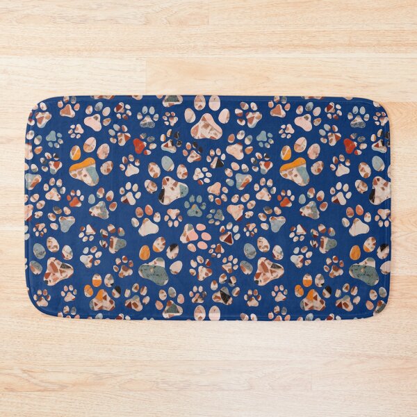 Item preview, Multicolor Terrazzo Texture Dog Paw Seamless Pattern. Terrazzo Texture Paw pattern designed and sold by DesignHouse07.