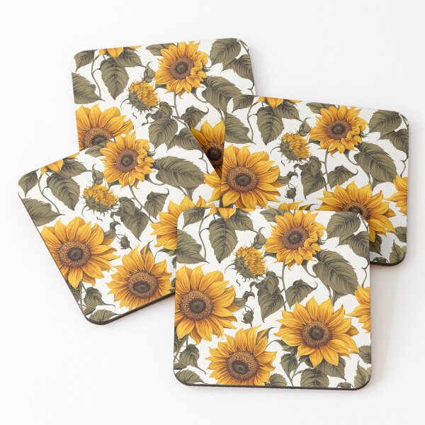 Item preview, 3d sunflowers and beautiful green leaves summer and spring style designed and sold by Carlos Gudino.