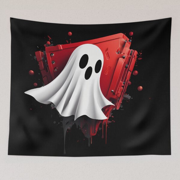 Item preview, Laughing Adventure: Friendly Mechanical Red Ghost designed and sold by Artedig.