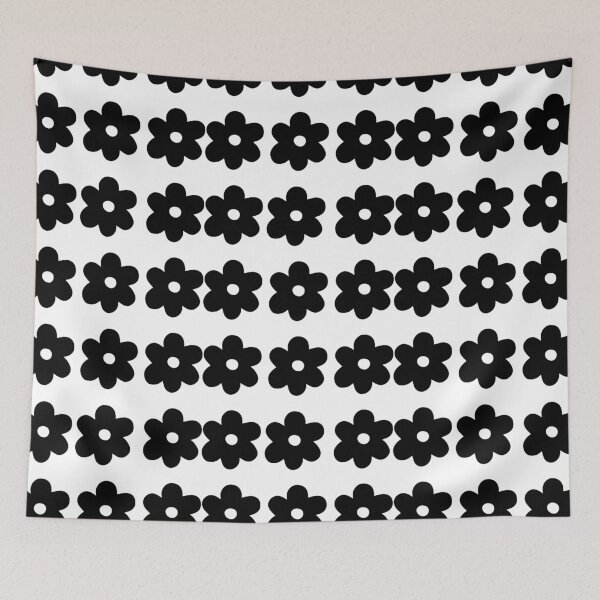 Artikelvorschau, Abstraktes Schwarz-Weiß-Blumenmuster entworfen und verkauft von LLdreams.