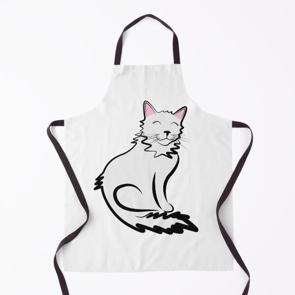 Item preview, Fluffy White Cat Eyes Shut designed and sold by 6 Feet Under.