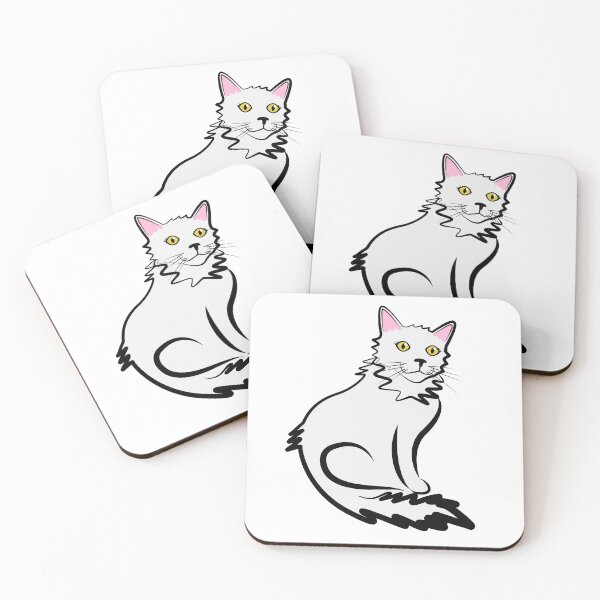 Item preview, Fluffy White Cat  designed and sold by 6 Feet Under.
