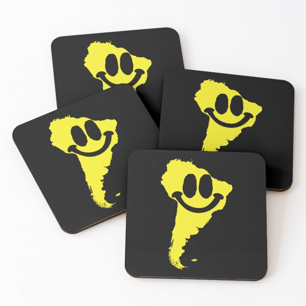 Item preview, Grin and Map It: South America Edition! Unleash the Continent's Cheer with this Smiley-Faced Design! designed and sold by pelagio.