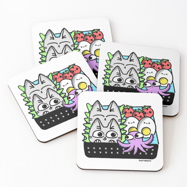 Item preview, Kawaii Bento Box Cats designed and sold by plattercat.