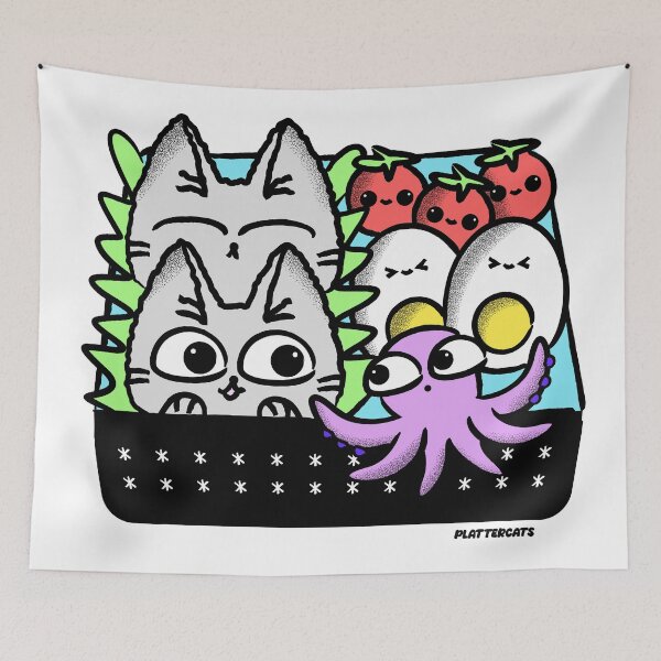 Item preview, Kawaii Bento Box Cats designed and sold by plattercat.