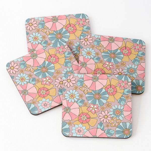 Item preview, Hippie Floral Yellow Blue Pink designed and sold by Marina Oliveira Studio.