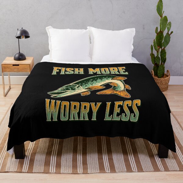 Item preview, Fish More Worry Less designed and sold by Alpha555.