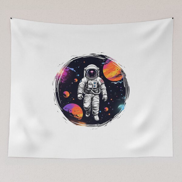 Item preview, Astronaut Floating in Space, Bright Planets  designed and sold by TyGuySupply.