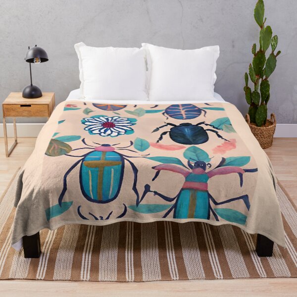Item preview, Boho Abstract Imaginary Insects Bugs Floral Folk Art Pattern gift for nature lover designed and sold by CORINNE W.