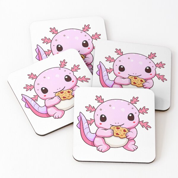 Item preview, Pink Axolotl eating a Cookie, Cute Axolotl designed and sold by TyGuySupply.