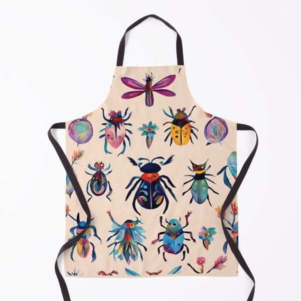 Item preview, Boho Abstract Imaginary Insects Bugs Floral Folk Art Pattern gift for nature lover designed and sold by CORINNE W.