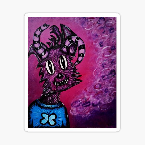 Item preview, Pink Doodle Monster designed and sold by ZB Burns.