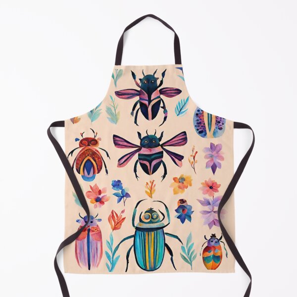 Item preview, Boho Abstract Imaginary Insects Bugs Floral Folk Art Pattern gift for nature lover designed and sold by CORINNE W.