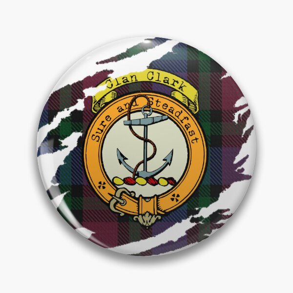 Item preview, Clark Clan Crest Scottish Surname Tartan designed and sold by BagTown Clans.