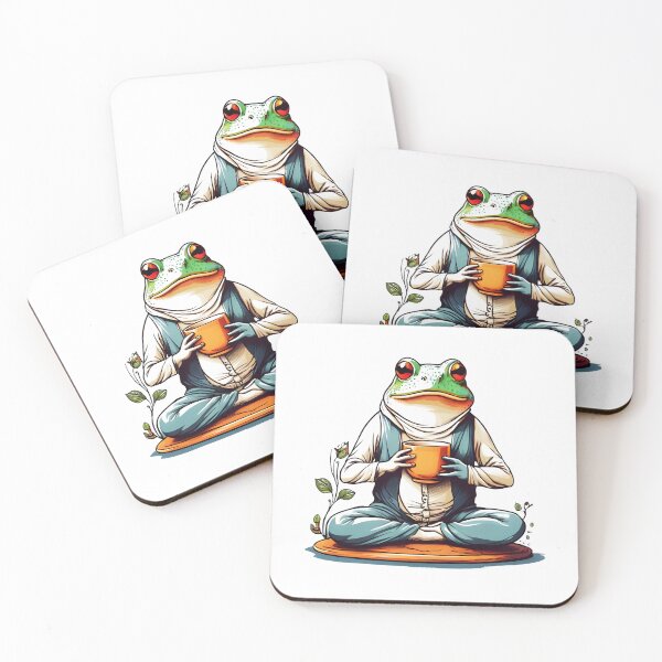 Item preview, Frog Drinking Tea designed and sold by WIKWOK.