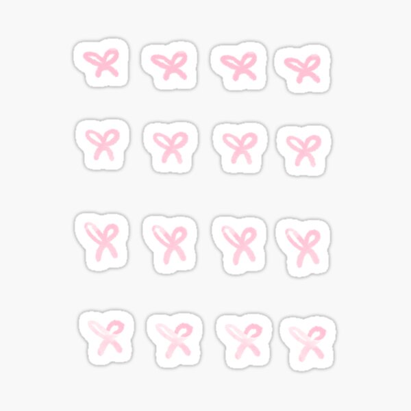 Aperçu de l'œuvre Pack d'autocollants noeud Coquette créée et vendue par Lilli Grace.