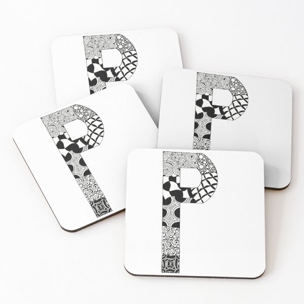 Artikelvorschau, Buchstabe P Zentangle entworfen und verkauft von SavannaHandmade.