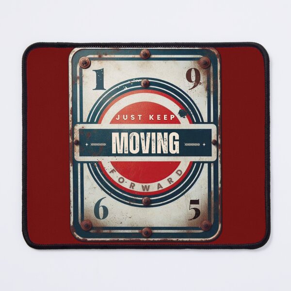 Item preview, old metal sign look, just keep moving forward designed and sold by Wallisart.