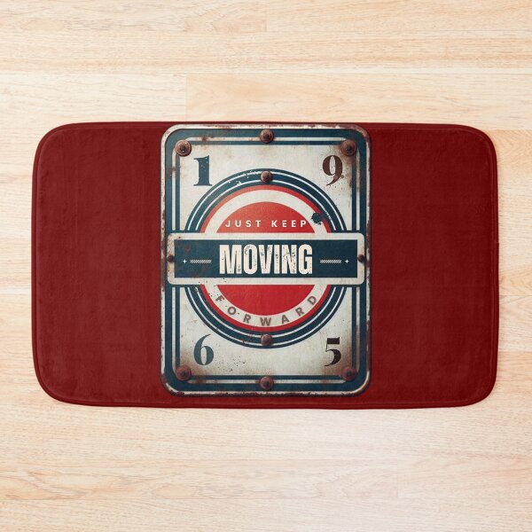 Item preview, old metal sign look, just keep moving forward designed and sold by Wallisart.