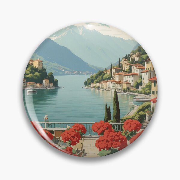 Item preview, Lake Como Italy Vintage Poster Tourism  designed and sold by TravelersGems.