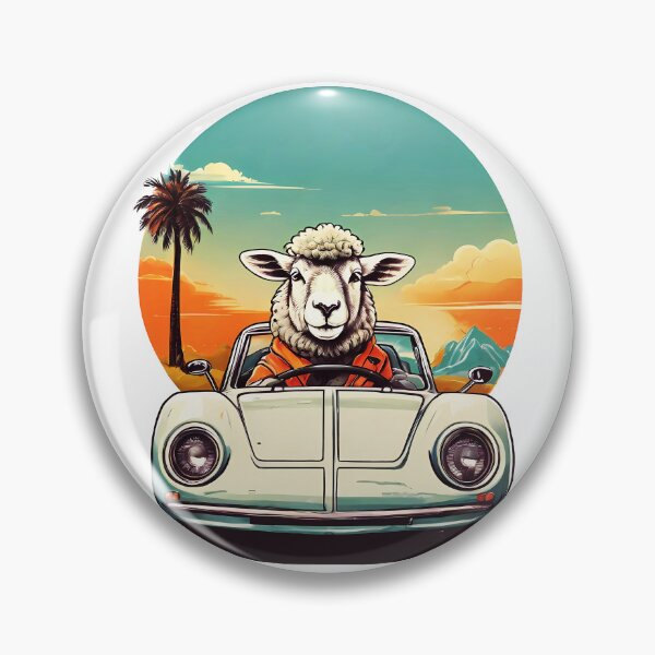Item preview, Sheep Riding a Super Car designed and sold by WIKWOK.