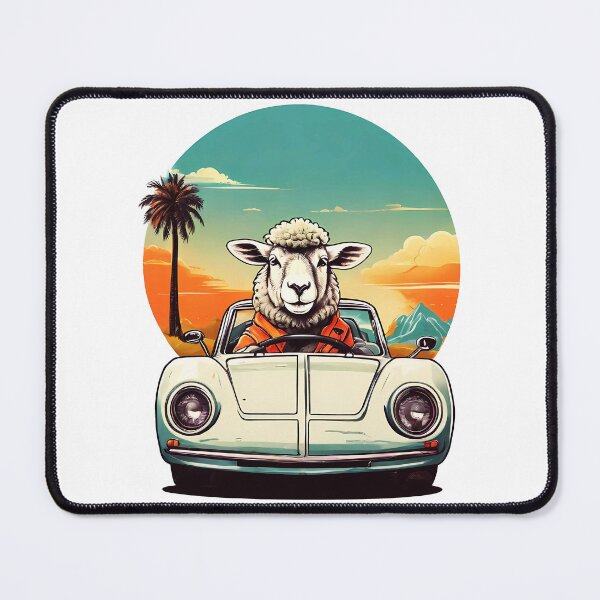 Item preview, Sheep Riding a Super Car designed and sold by WIKWOK.