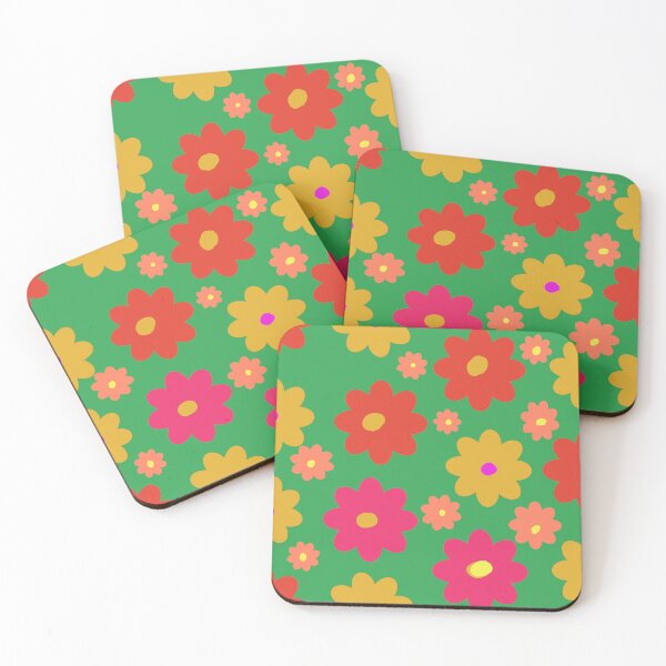 Item preview, Hand-drawn Flowers in Red, Yellow, Orange, Green designed and sold by Victoria Rose.