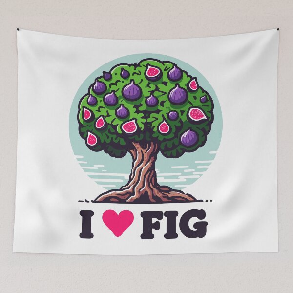 Item preview, I Love Fig - Whimsical Fig Tree Art designed and sold by Designowner.