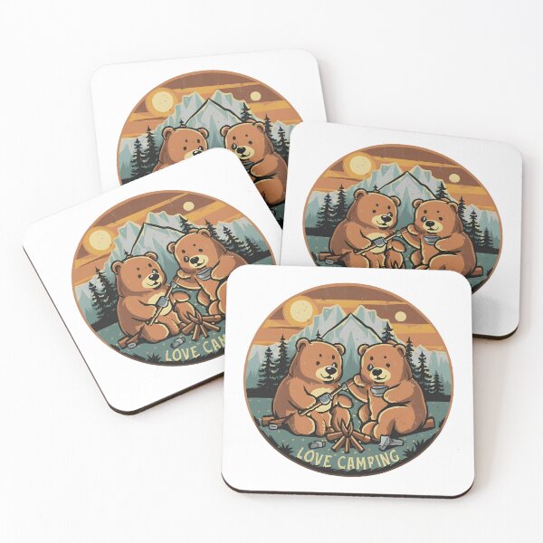 Item preview, bear love camping designed and sold by SabyDigitalArt.