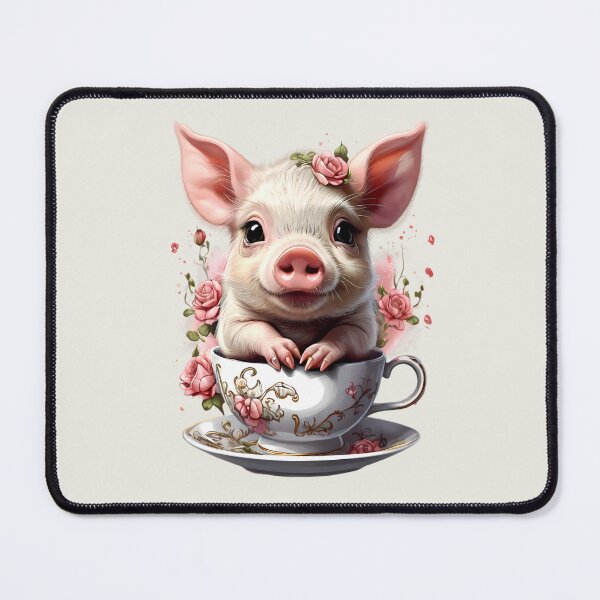 Item preview, Teacup Pig - Pink Roses designed and sold by BajanTees.