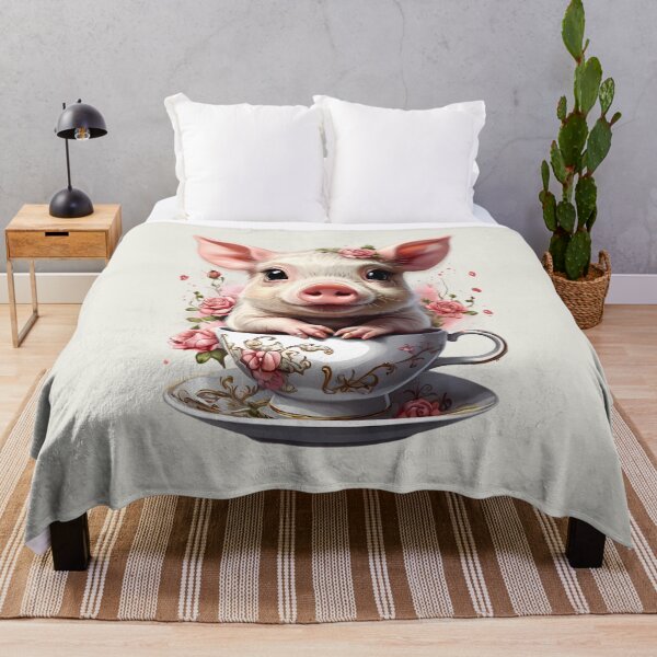 Item preview, Teacup Pig - Pink Roses designed and sold by BajanTees.