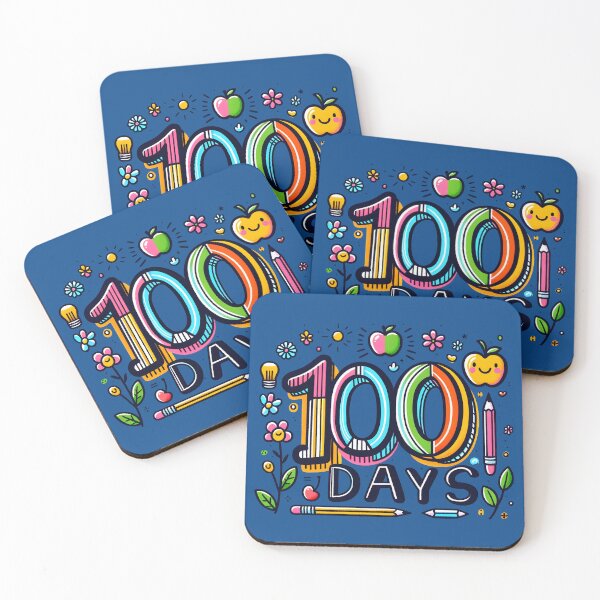 Item preview, 100 Days of School Apples Flowers Pencils designed and sold by ArtMeetsPizza.
