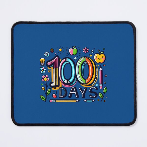 Item preview, 100 Days of School Apples Flowers Pencils designed and sold by ArtMeetsPizza.