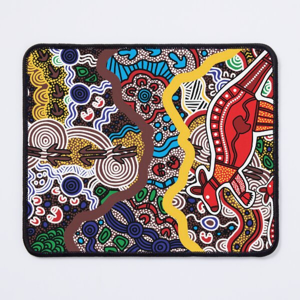 Item preview, Authentic Aboriginal Art - Kangaroo Dreaming full colour Aspley Hornets designed and sold by HogarthArts.