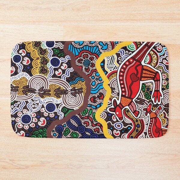 Item preview, Authentic Aboriginal Art - Kangaroo Dreaming full colour Aspley Hornets designed and sold by HogarthArts.