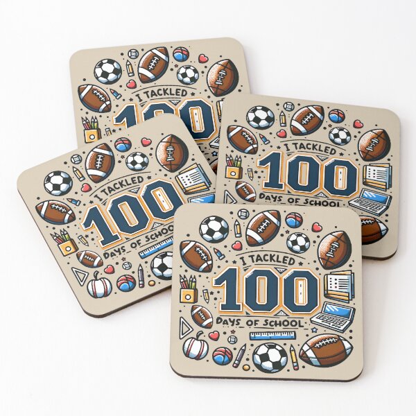 Item preview, I Tackled 100 Days of School Football Soccer Sports  designed and sold by ArtMeetsPizza.
