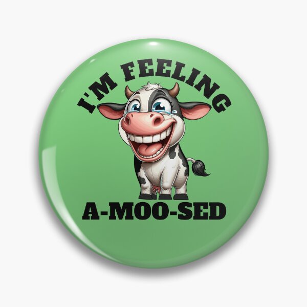 Artikelvorschau, I'm Feeling A-mu-sed Cow Wordplay Pun entworfen und verkauft von TwistedRabbit12.