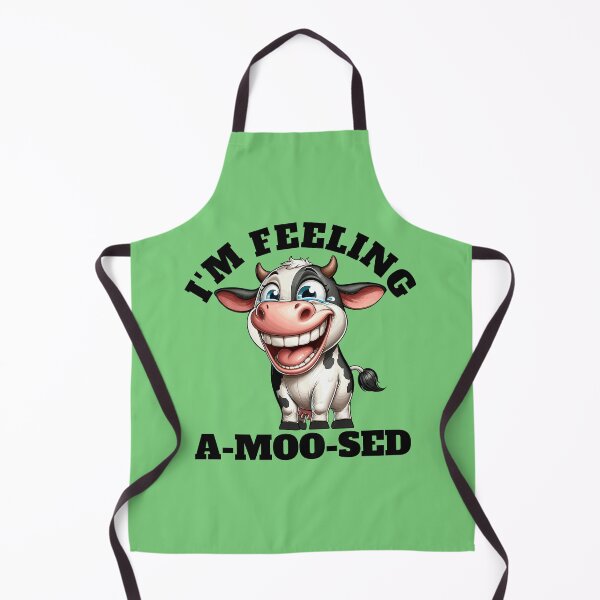 Item preview, I'm Feeling A-moo-sed Cow Wordplay Pun designed and sold by TwistedRabbit12.