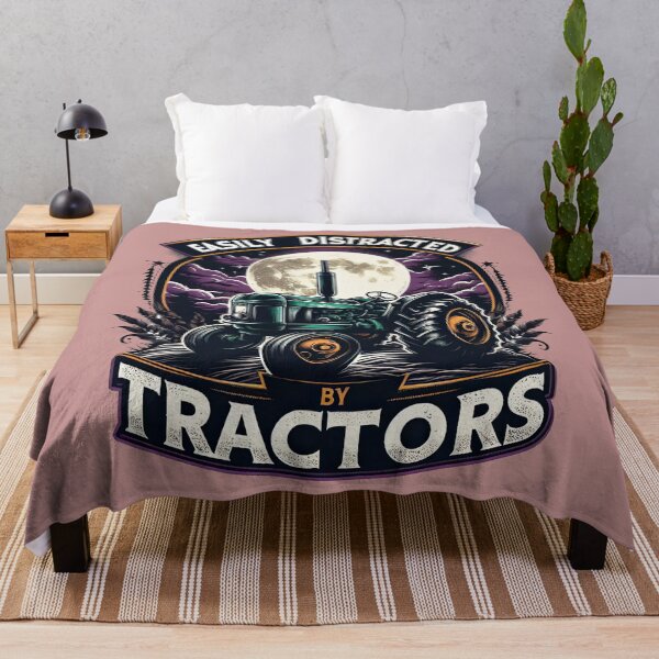 Item preview, Easily Distracted by Tractors Gothic Vintage Quote designed and sold by ArtadoraDesignz.