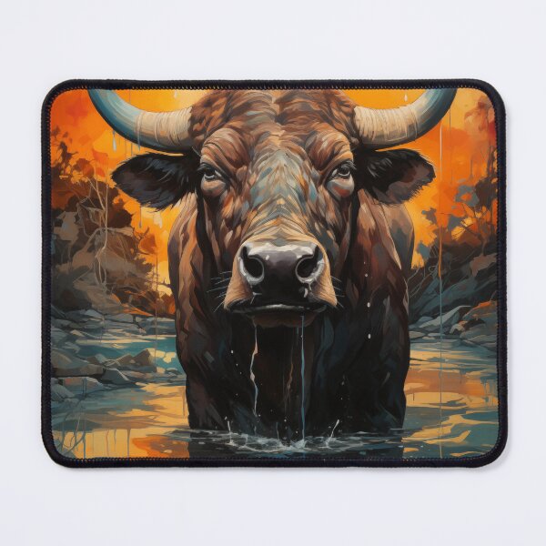 Item preview, African buffalo Art designed and sold by Rockwpapart.