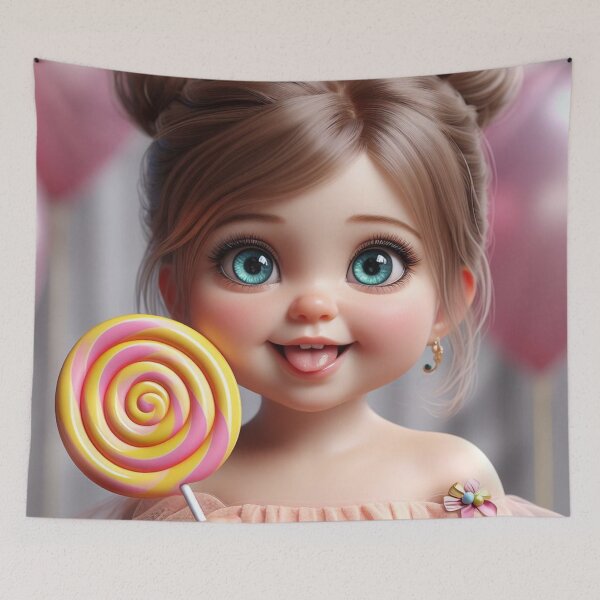 Item preview, Cute Big-eyed Baby Lollipop 1 designed and sold by AIExpressive.