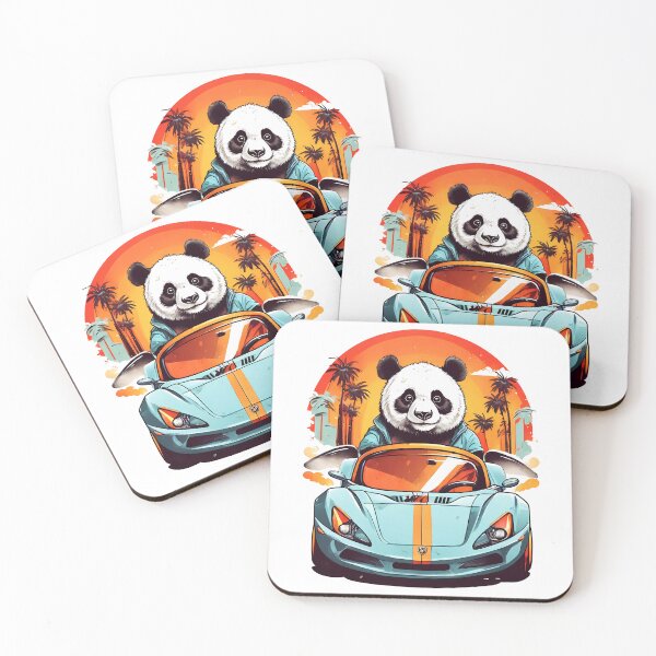 Item preview, Panda Riding a Super Car designed and sold by WIKWOK.