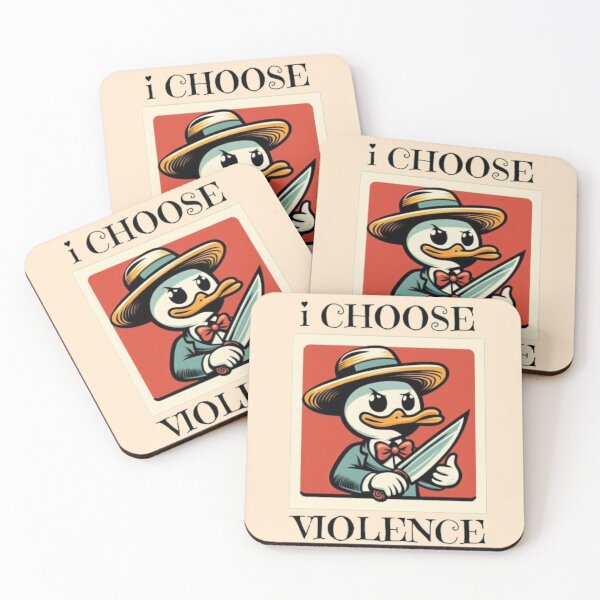 Item preview, I Choose Violence Funny Duck designed and sold by Fictio ⭐​⭐​⭐​⭐​⭐​.