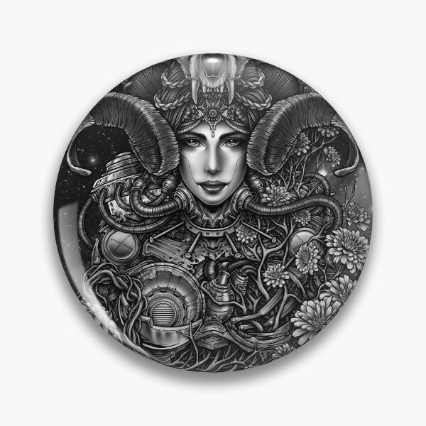Item preview, cyborg girl and flower bloom designed and sold by Winya.