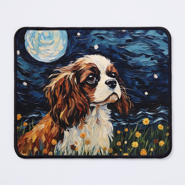 Item preview, Night's Best Friend - Van Gogh Inspired Dog in Watercolor Vintage designed and sold by Silver Medal.
