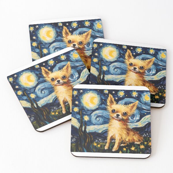 Item preview, Twilight Canine Serenade - Watercolor Vintage and Van Gogh's Mastery designed and sold by Silver Medal.