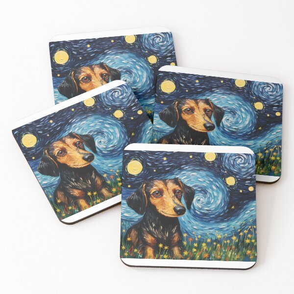 Item preview, Vintage Pup Amidst Starry Splendor - Van Gogh's Night Reenvisioned designed and sold by Silver Medal.